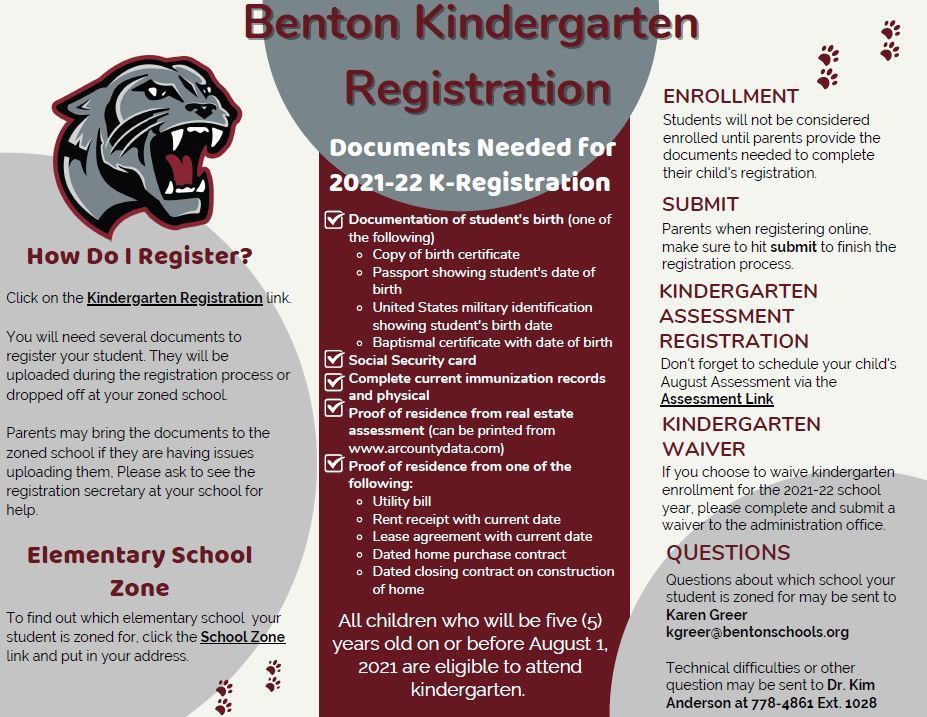 Kindergarten Registration Now Open Caldwell Elementary School