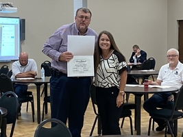 Teacher of the Year Recognized at Board Meeting